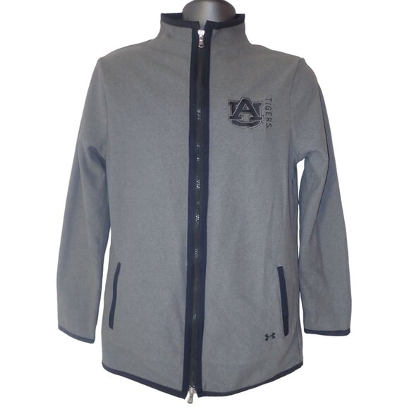Auburn‎ Tigers Jacket Under Armour Infrared Coldgear Gray Full Zip fleece Men S - Picture 1 of 7